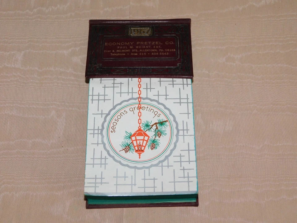 VINTAGE   1967 ECONOMY PRETZEL CO ALLENTOWN PA DESK CALENDAR UNUSED - Image 1 of 4