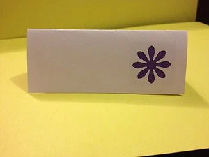 50 Cadburys Purple Flower wedding place name cards table name cards - Picture 1 of 1