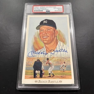 Perez-Steele Celebration Mickey Mantle Postkarte signiert PSA/DNA /10000 - Bild 1 von 5