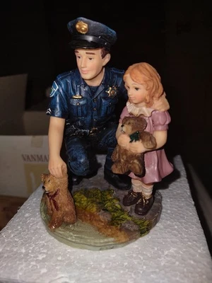 Vanmark 1999 Blue Hats of Bravery Figurine Teddy's Rescue Police Officer New - image 1 of 4