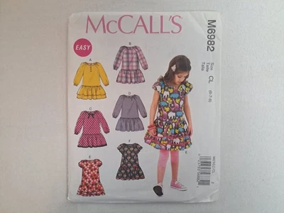 McCall's Pattern - Children's/Girls' Dresses (6-8) #M6982 - Uncut - Image 1 of 4