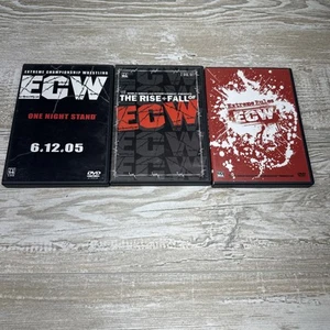 Lot Of 3 ECW DVDs - Rise & Fall And One Night Stand Extreme Rules WWE Wrestling - Picture 1 of 22