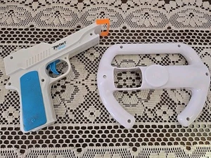 Nyko Perfect Shot Nintendo Wii Controller Accessory And Intec Steering Wheel - Picture 1 of 10