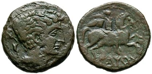 ILTIRTA (Lérida). As. (Ae. 9,92g/24mm). 200-20 a.C. (FAB-1465). Anv: Cabeza mas - Picture 1 of 1