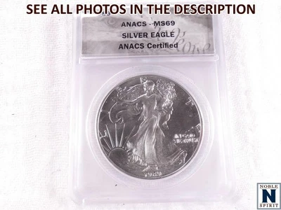 NobleSpirit (ME) 1989 Eagle Silver Dollar ANACS MS69 - Image 1 of 4