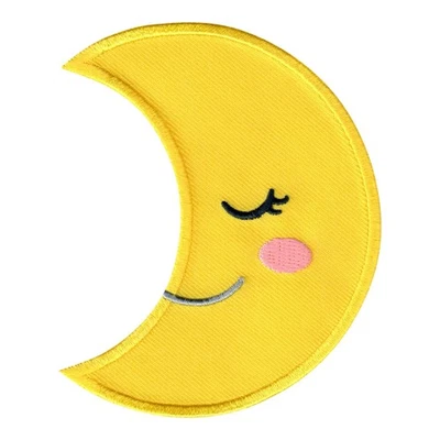 Moon Patch Iron On Sew On Applique for Kids Baby Clothing Jackets Decor - Image 1 of 4
