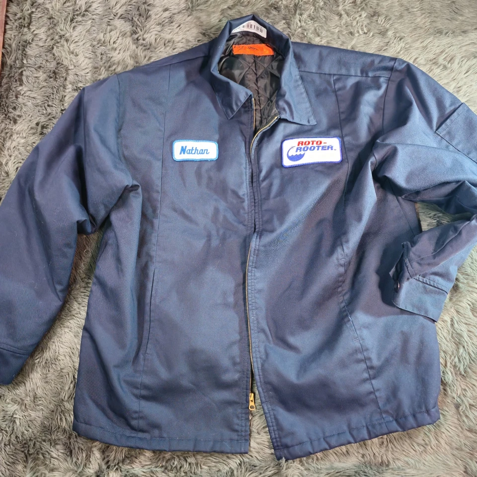 XL Work Jacket Uniform Cintas Unifirst Red Kap Insulated Lined Panel Coat - Image 1 of 4