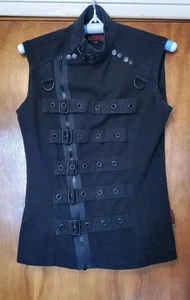 Tripp NYC Vest Jacket Mens Sz: XS Black 100% Cotton Zipped Metal Snaps Closure - Picture 1 of 13