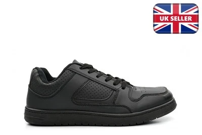 DEK Herren Freizeit Turnschuhe Klassische Turnschuhe Schnürschuhe Skater Turnschuhe Pumps Schwarz Größe