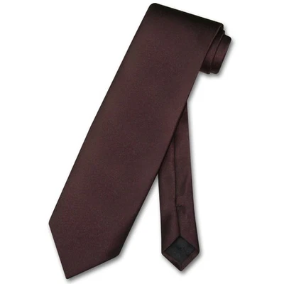 Corbata para el cuello Vesuvio Napoli color marrón chocolate liso para hombre Foto 1 de 2