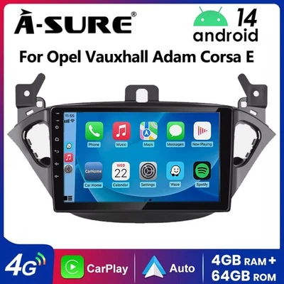 64GB Android 14 Autoradio GPS Navigation WIFI BT Für Opel Corsa E 2015-2019 Adam - Bild 1 von 4