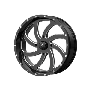 20x7 MSA Offroad Wheels M36 Gloss Black Milled Wheels 4x156 (0mm) Set of 4 - Picture 1 of 5