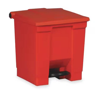 Contenedor escalonado Rubbermaid Commercial Fg614300red Legacy 8 galones rectangular Foto 1 de 4