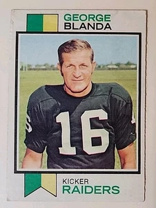 1973 Topps Football Card 25 George Blanda Oakland Raiders - Picture 1 of 2