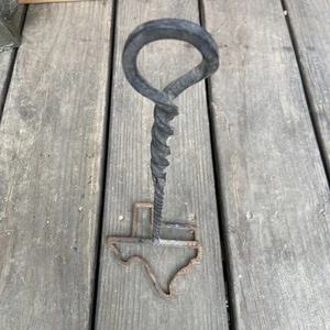 Ferro da stiro vintage marca bestiame Texas State 12" - Foto 1 di 6