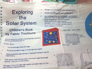 Vntg Fabric Traditions Soft Book "Exploring Solar System" Panel Cut & Sew Cotton - Picture 1 of 8