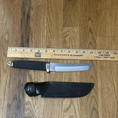 Excellent 1980’s Cold Steel Ventura CA Knife With Original Leather Sheath - Image 1 of 4