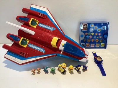 Tableta Paw Patrol, Transforming Mighty Pups Jet Command Center y reloj Vtech - Imagen 1 de 4