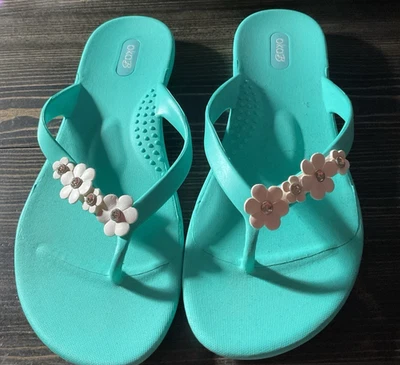 OKA B CHANCLAS RICKY MUJER CRISTAL DE MAR FLORES BLANCAS TALLA 7 Foto 1 de 2