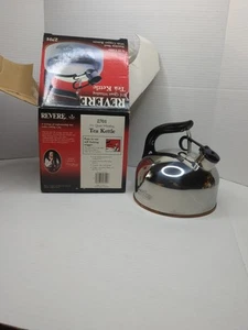 Nuevo de Lote Antiguo Revere Ware Revestido de Cobre 2 1/3 Qt. Tetera Nº 2701 *NUEVO* en caja - Imagen 1 de 10