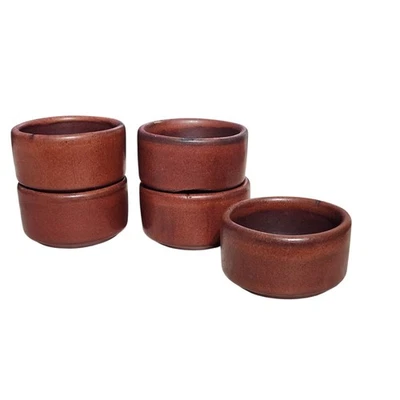 Heath Ceramics Small Set of 5 Ramekin Brown Beige Round Redwood Finger Bowls - Изображение 1 из 4