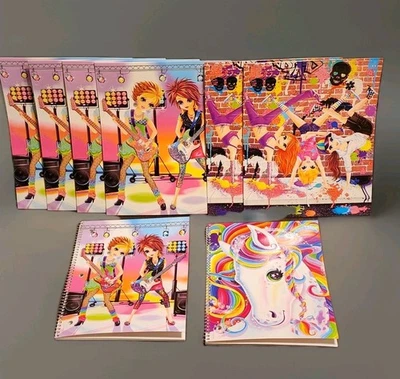 Lisa Frank 2010 Lote 6 Carpetas 2 Espirales Arco Iris Rockers Breakin Bellezas Unicornio Foto 1 de 4