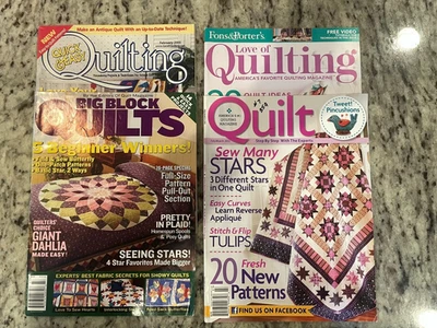 Quilt magazine lot of 4, Misc titles, Quick & Easy Quilts, Love of Quilting, - Image 1 of 4