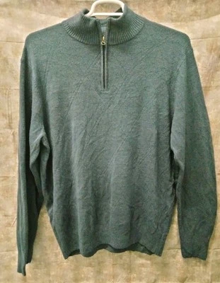 Dockers Men's Long Sleeve 1/4 Zip Cotton Sweatshirt Size XL Blue - Image 1 of 4