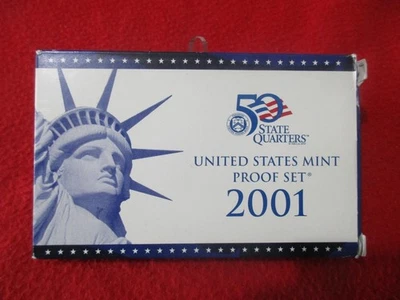 2001-S US Mint 10 Coin Proof Set. Ultra Cameos.  OGP                    #MF-5404 - Image 1 of 4
