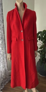 Gerard Darel Wool Blend Red Long Coat Women’s Size 38 - Picture 1 of 13