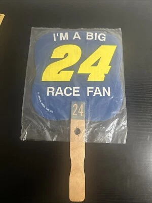 Jeff Gordon #24 NASCAR Hand Fan Tailgating Sign Hand Fan 1995 Winston Cup Racing Foto 1 de 4