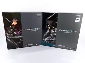 Set action figure Revoltech Amazing Yamaguchi Batman Catwoman Arkham Knight DC - Foto 1 di 24