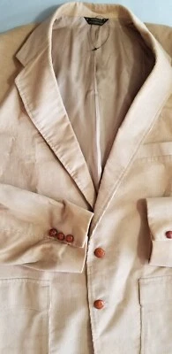 Chaqueta Blazer LEVI STRAUSS VINTAGE EE. UU. Hombres Cordón Algodón 2 Botones - 40L Caqui Foto 1 de 4