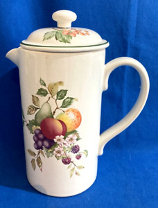 Vintage Cloverleaf Johnson Bros Fresh Fruit Ceramic Cafetiere - Plunger faulty