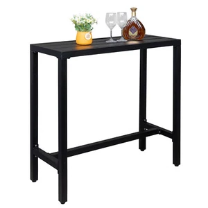 Metall Terrassen Bartisch schmal rechteckig Theke Esstisch für drinnen draußen - Bild 1 von 14