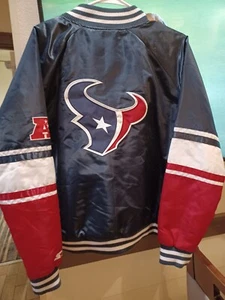HOUSTON TEXANS Starter Snap Down Jacket BLUE XXL NFL AFC - Picture 1 of 4