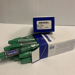 Dykem 44108 Rinz Off Broad tip GREEN rinsable washable ink marker pen Lot Of 24 - Picture 1 of 2