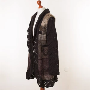 Cárdigan abierto ALDOMARTINS Anthropologie lana alpaca mohair marrón talla D 44 - Imagen 1 de 6