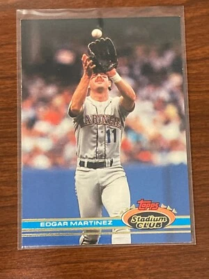 EDGAR MARTINEZ 1991 TOPPS STADIUM CLUB SEATTLE MARINERS CARD #47 - Image 1 of 2