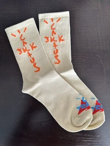 🌵🌵 CACTUS JACK Travis Scott Socks • Beige • Size Large • Brand New SB Dunk - Picture 1 of 4