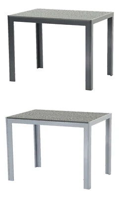 Nonwood Gartentisch Esstisch Balkontisch Fire 120 x 70 cm wetterfest Alu 2. Wahl - Bild 1 von 4