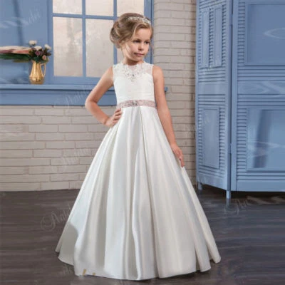 2020 Flower Girl Dresses Wedding Bridesmaid Birthday Party Formal Recital Gown - Image 1 of 4
