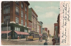 BALTIMORE MD Postcard STREET RECONSTRUCTED AFTER FIRE Maryland, CHIPPEWA LAKE OH - Picture 1 of 2