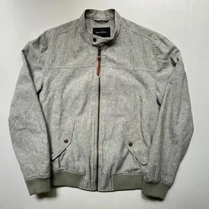 Giacca Banana Republic uomo M lino bomber full zip timo deserto mezza foderata nuova senza etichette - Foto 1 di 11