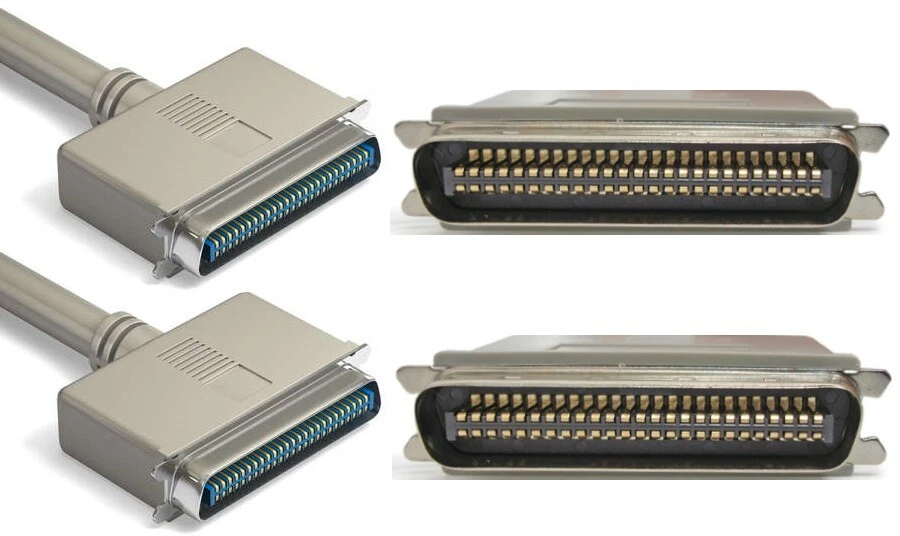 4ft short Centronics 50pin/wire SCSI1/2 Cable/Cord CN50M,C50M HQ Shielded 3ft - Image 1 of 1