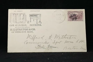 Massachusetts: Huntington 1894 #231 Stanton Incubator Copertina Pubblicitaria - Foto 1 di 2