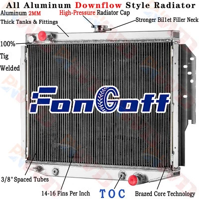 Radiador de 3 filas para Chrysler Cordoba 1980-1983/Dodge Diplomat 1977-1989 5,2 L 5,9 L Foto 1 de 4