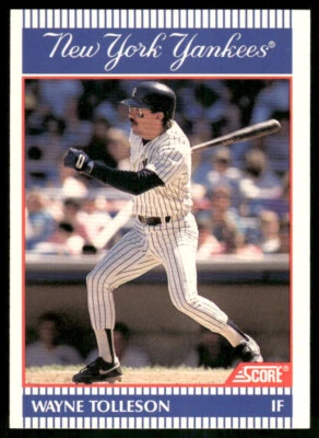 1990 Score NatWest New York Yankees - #26 Wayne Tolleson Baseball Card - Image 1 of 2