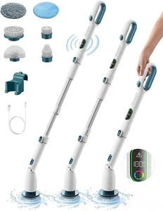 Rechargeable Electric Cordless Cleaning Brush Spin Scrubber Turbo Scrub Cleaner - Picture 1 of 8