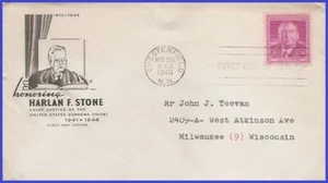 USA4 # 965 ADDR HOUSE OF FARNAM FDC   Harlan F. Stone - Picture 1 of 1